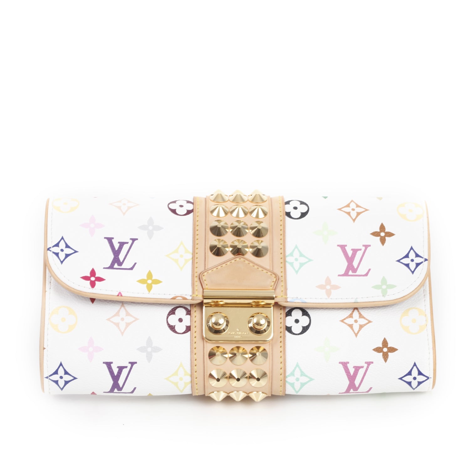 Louis Vuitton Monogram Multicolor Courtney Clutch White 1 of 11