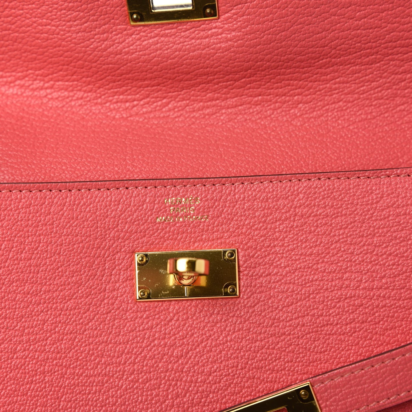 Chevre Mysore Kelly Longue Wallet Rose Lipstick