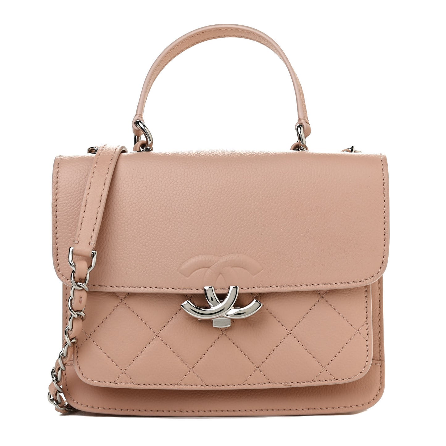 Caviar Quilted CC Box Flap Light Pink