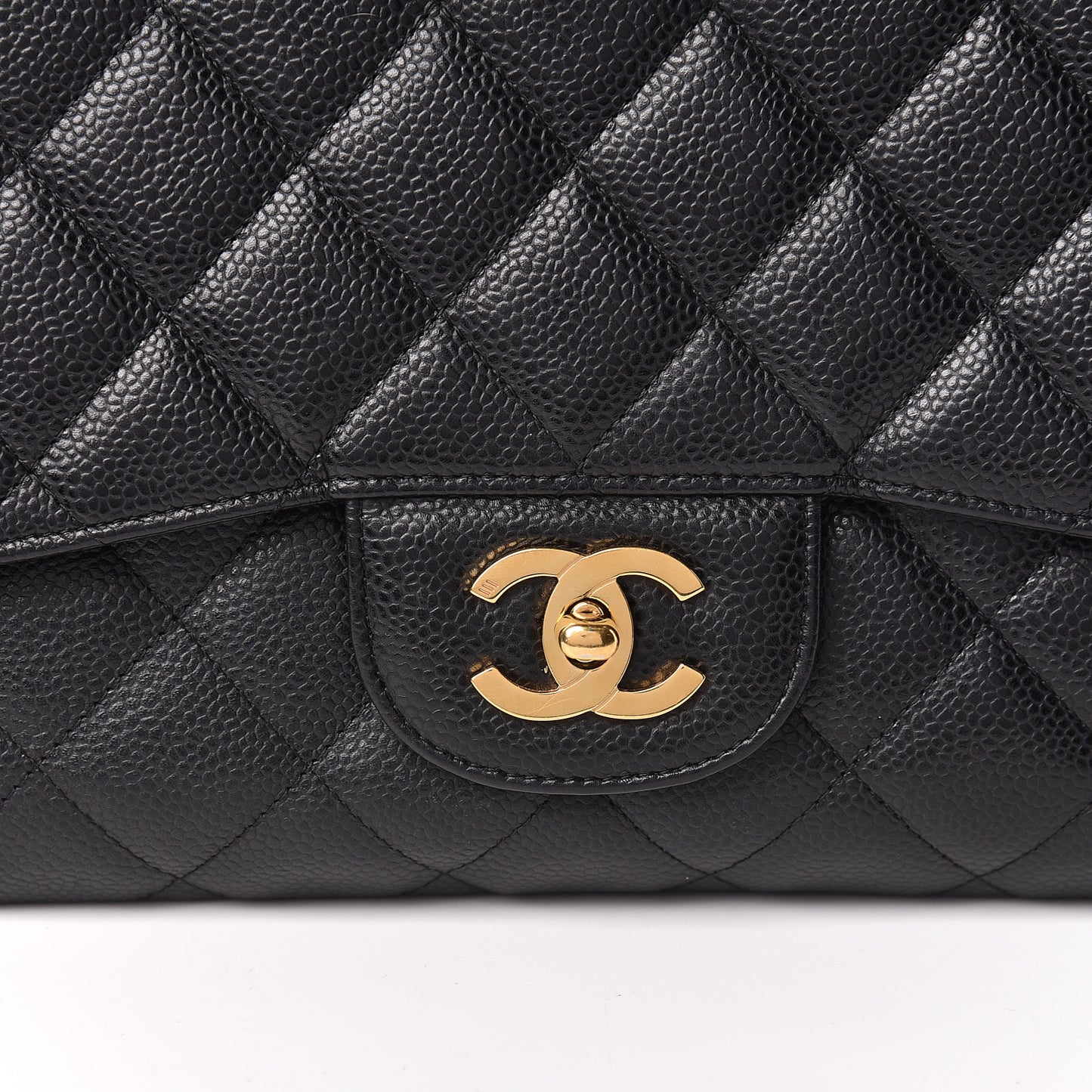Caviar Quilted Jumbo Single Flap Black