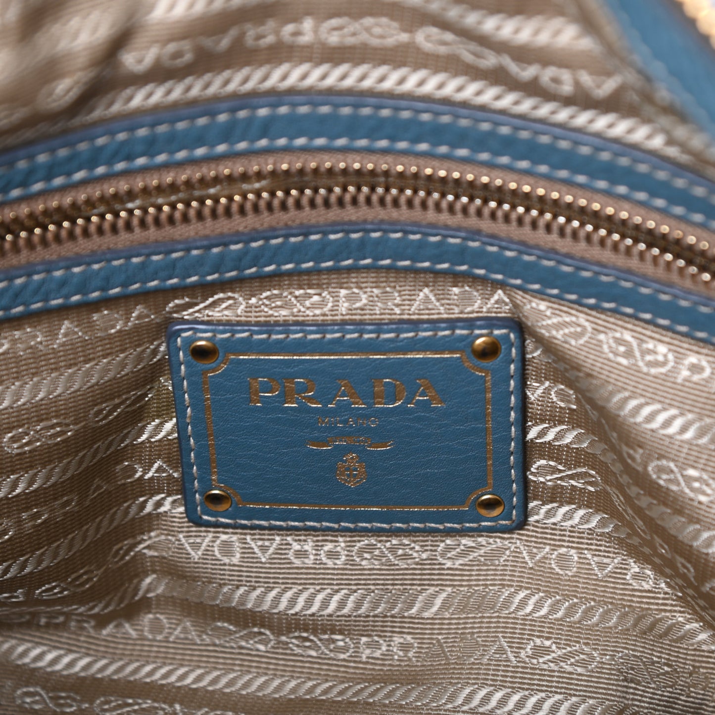 Vitello Daino Shopping Satchel Marine