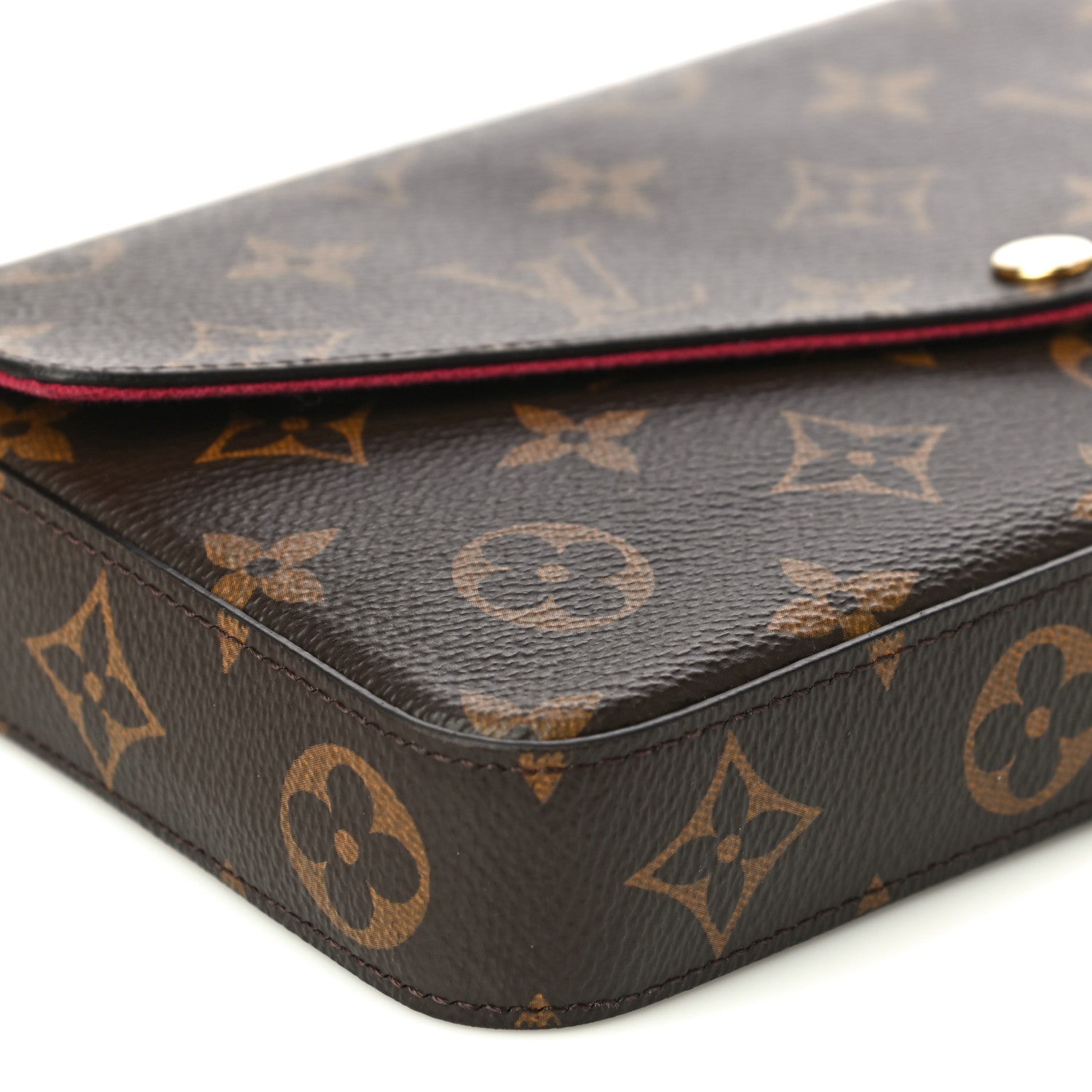 Louis Vuitton Monogram Pochette Felicie Chain Wallet Fuchsia 11 of 13
