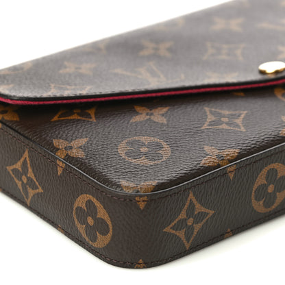 Louis Vuitton Monogram Pochette Felicie Chain Wallet Fuchsia 11 of 13