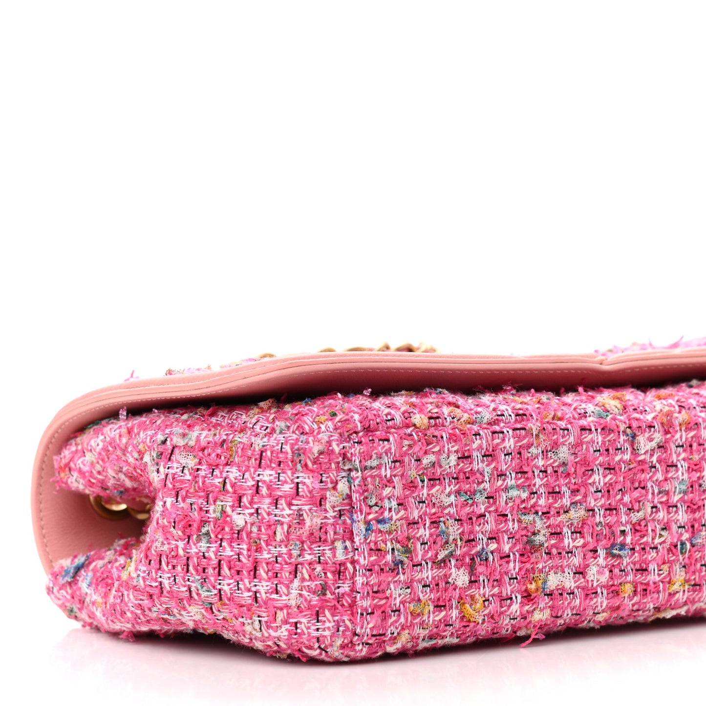 Tweed Lambskin Quilted Medium CC Filigree Flap Pink