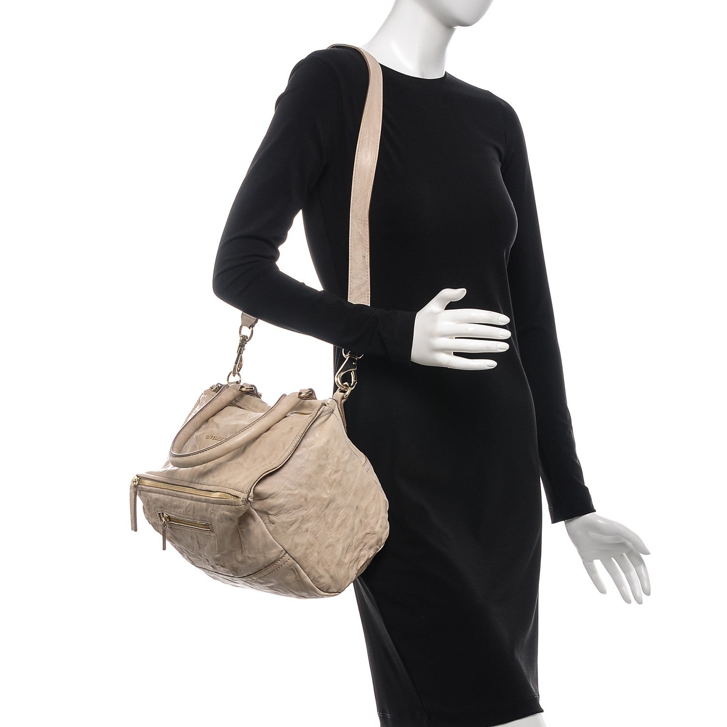 Givenchy Tumbled Sheepskin Small Pandora Beige 2 of 9