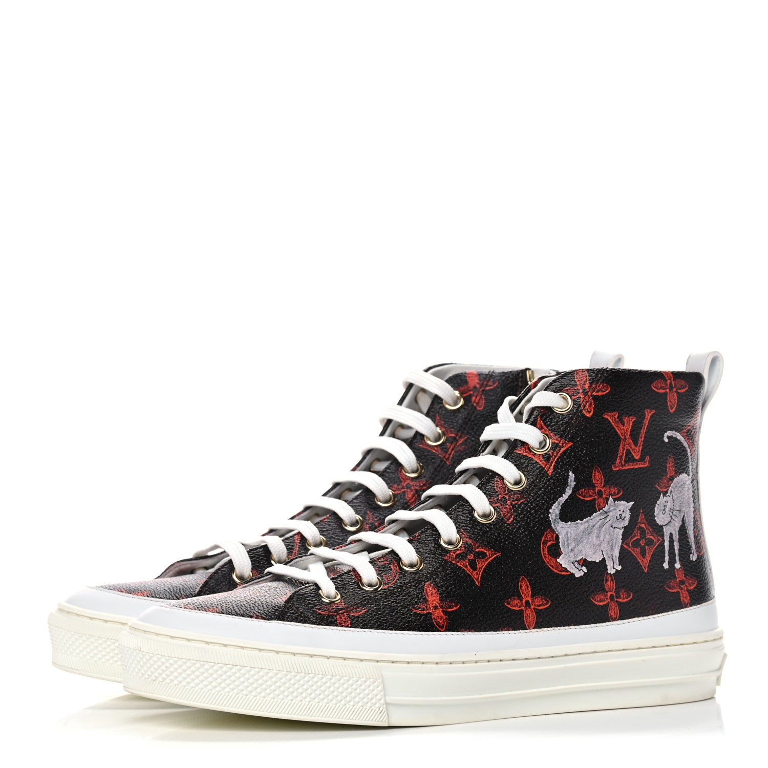 Louis Vuitton Catogram Stellar Sneaker Boots 38 Marron 3 of 12