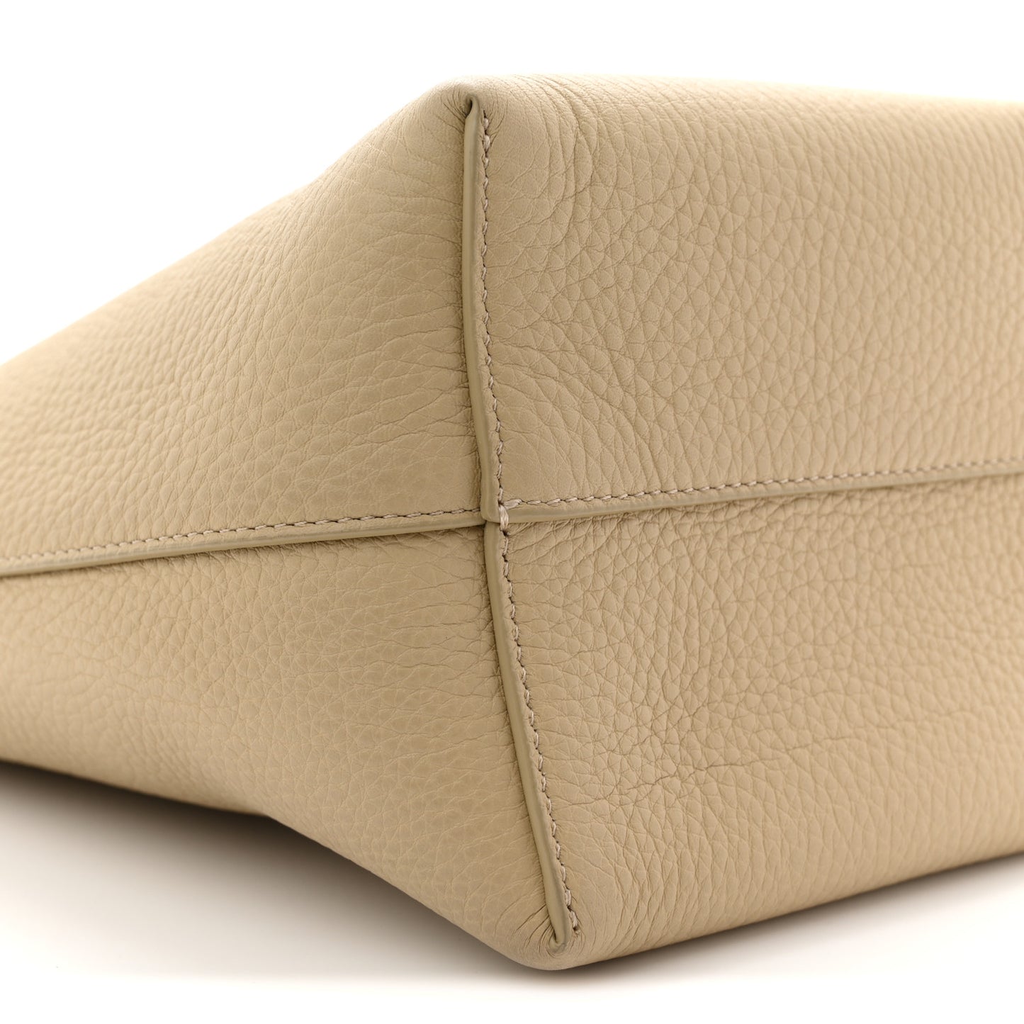 Grained Calfskin Small N/S Park Tote Dark Taupe