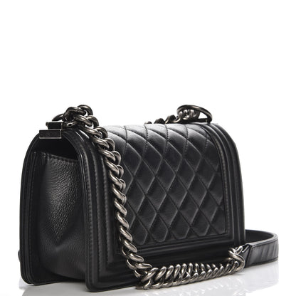 Chanel Calfskin Quilted Small Boy Flap Black 3 of 7