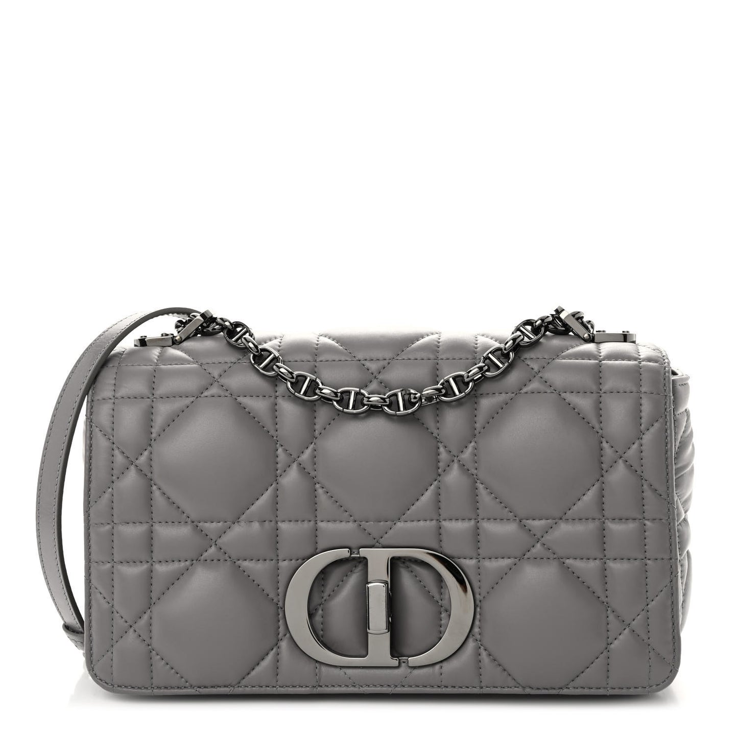 Calfskin Macrocannage Medium Caro Bag Iron Grey