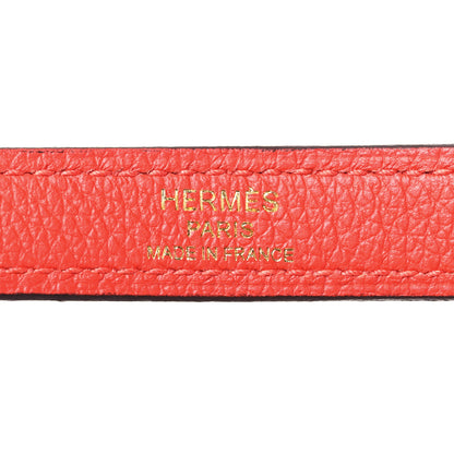 Hermes Evercolor Verso Kelly Retourne 32 Capucine Rouge H 8 of 15
