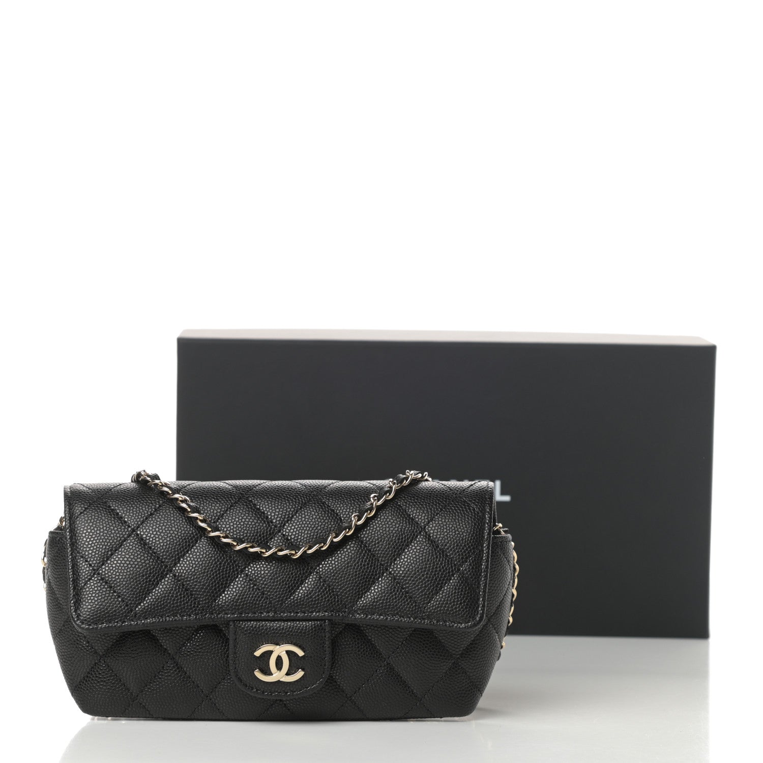 Chanel Caviar Quilted Glasses Case With Chain Black 12 of 12