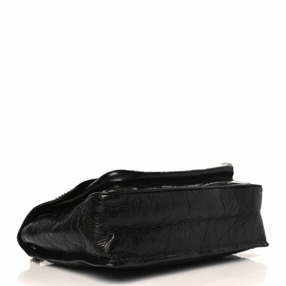 Saint Laurent Crinkled Calfskin Matelasse Monogram Large Niki Chain Satchel Black 3 of 9