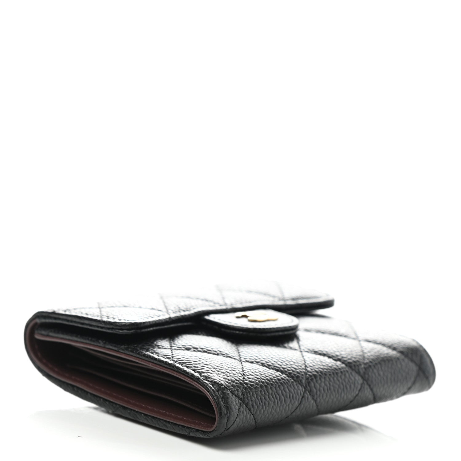 Chanel Caviar Quilted Compact Flap Wallet Black 4 of 9