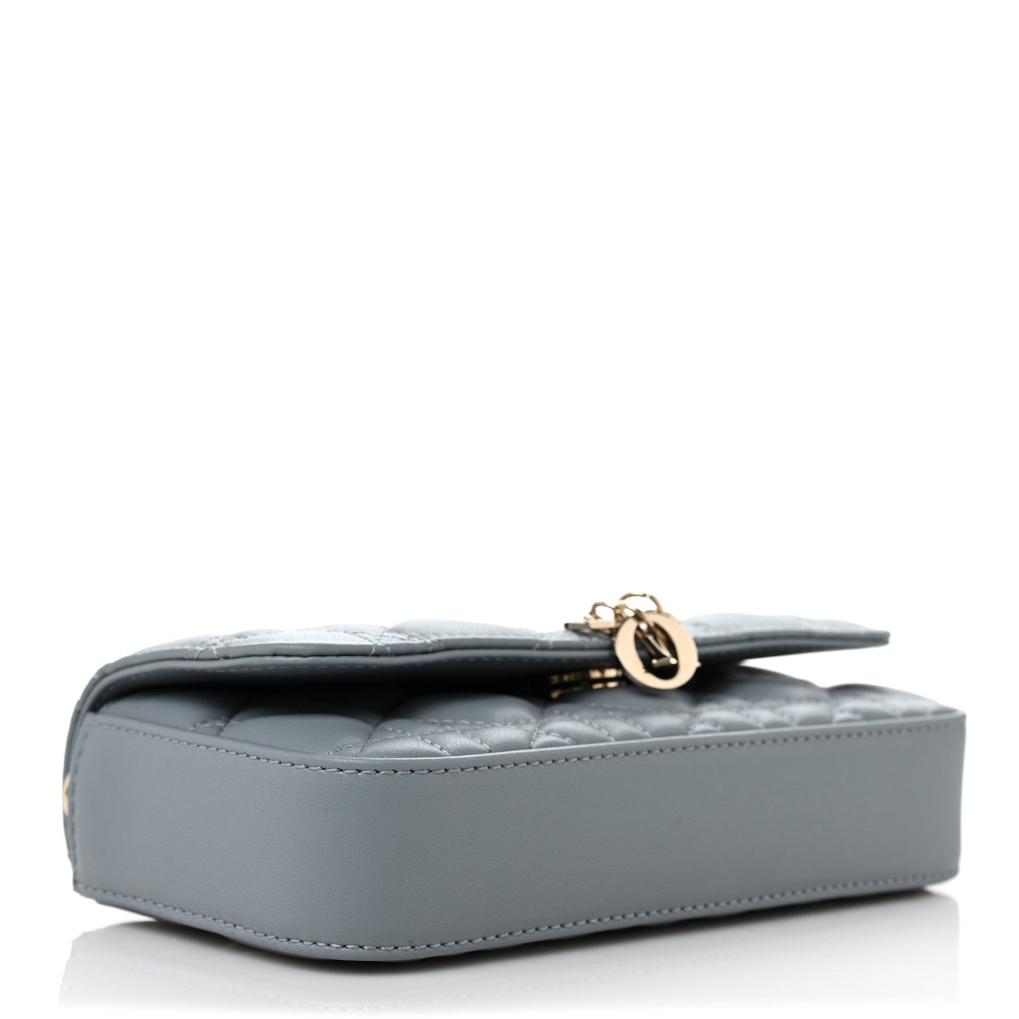 Lambskin Cannage Dior Talk Phone Pouch Cloud Blue