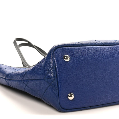 Chanel Grained Calfskin Shopping Fever Tote Blue 10 of 11