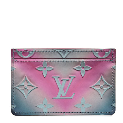 Louis Vuitton Metallic Vernis Card Holder Blue Pink 1 of 7