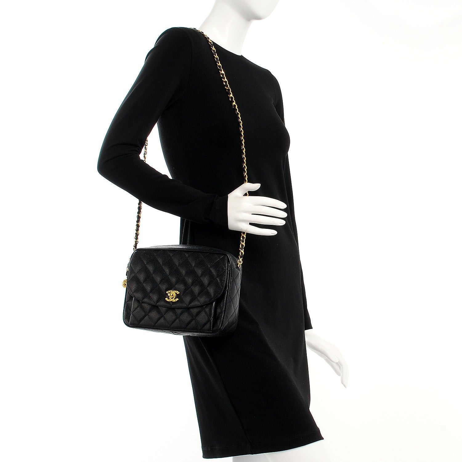 Chanel Caviar Quilted Camera Case Black 2 of 8