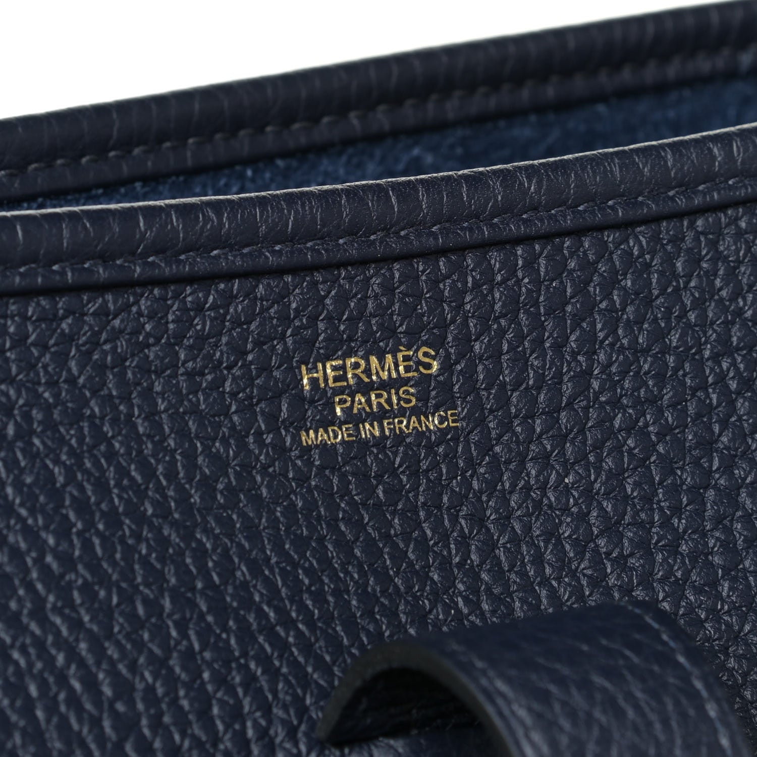 Hermes Taurillon Clemence Evelyne III PM Bleu Nuit 8 of 10