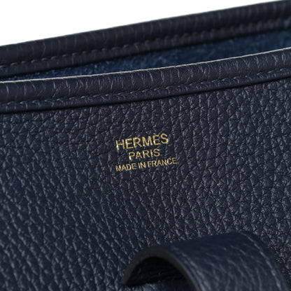 Hermes Taurillon Clemence Evelyne III PM Bleu Nuit 8 of 10