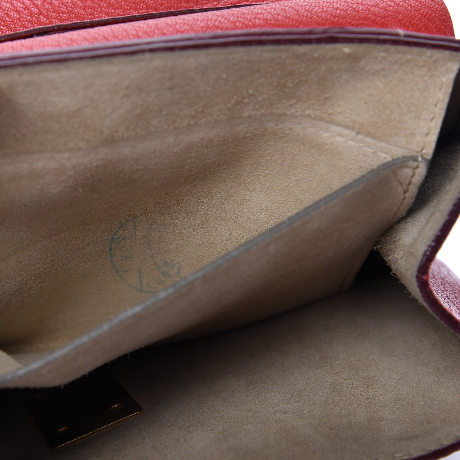 Chloe Grained Lambskin Drew Shoulder Bag Plaid Red 11 of 13