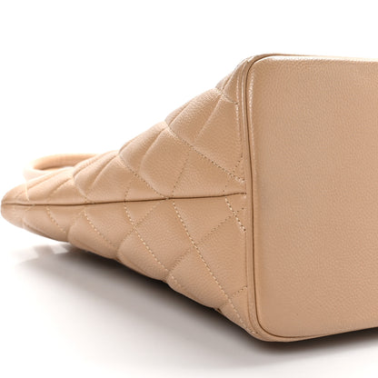 Chanel Caviar Quilted Medallion Tote Beige 9 of 13