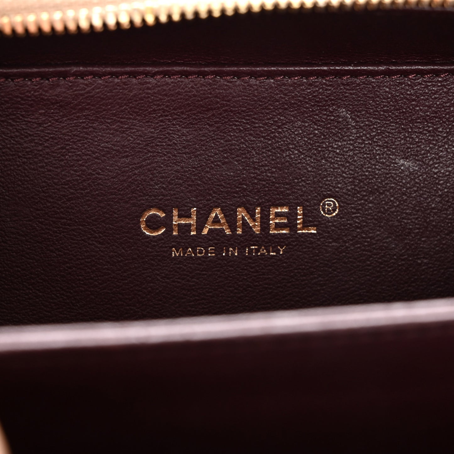 Caviar Quilted Small CC Filigree Vanity Case Beige Black