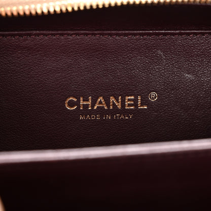 Chanel Caviar Quilted Small CC Filigree Vanity Case Beige Black 6 of 11