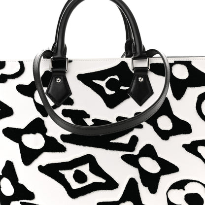 Louis Vuitton X UF Tufted Monogram Tufted Cabas White Black 8 of 10