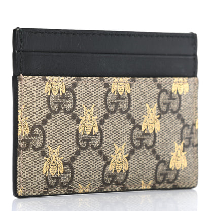 Gucci GG Supreme Monogram Bees Card Holder Black 3 of 6