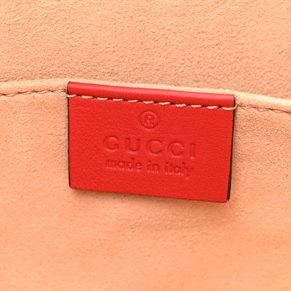 Gucci GG Supreme Monogram Apple Small Padlock Tote Beige Multicolor Lobster Red 6 of 13