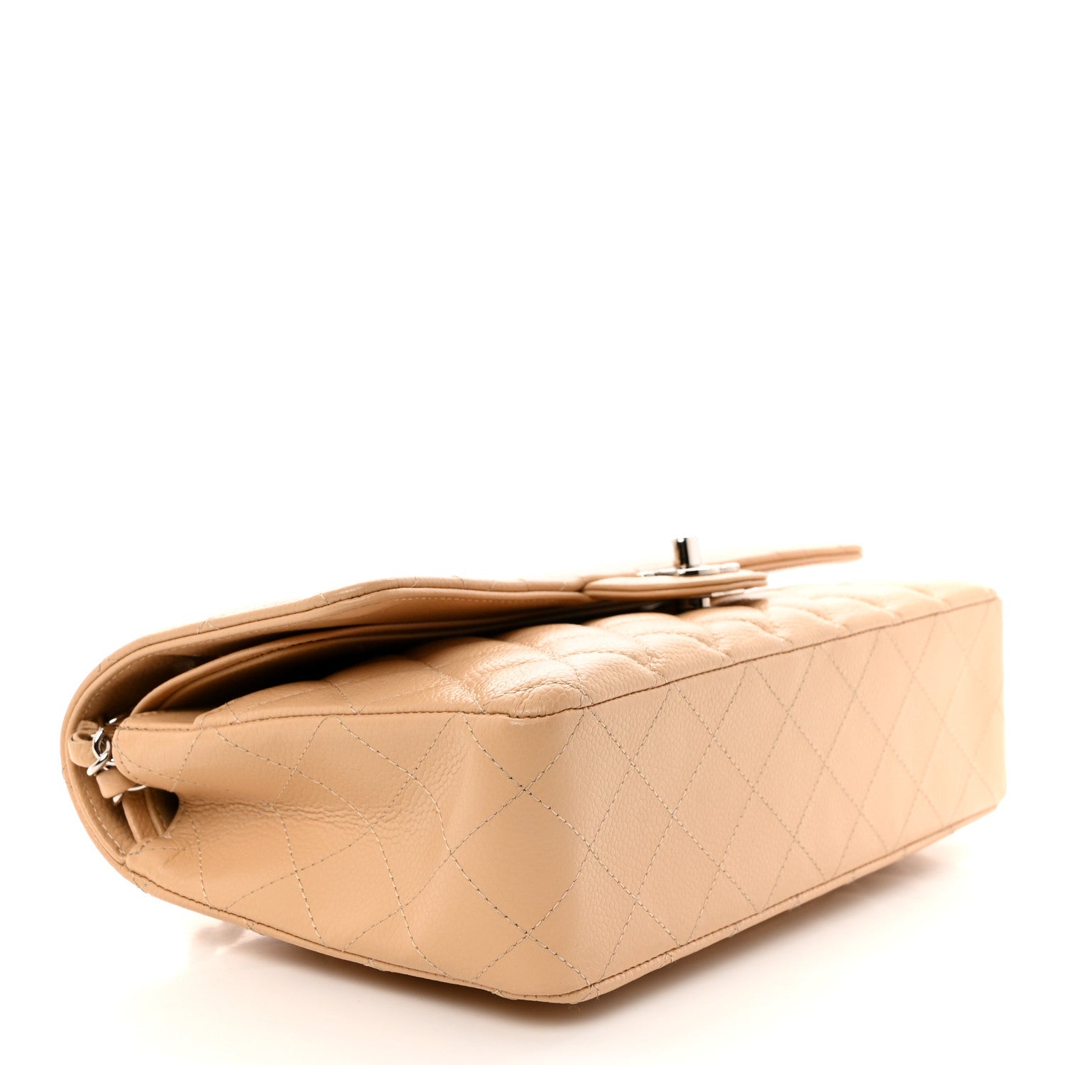 Chanel Caviar Quilted Medium Double Flap Beige 4 of 10