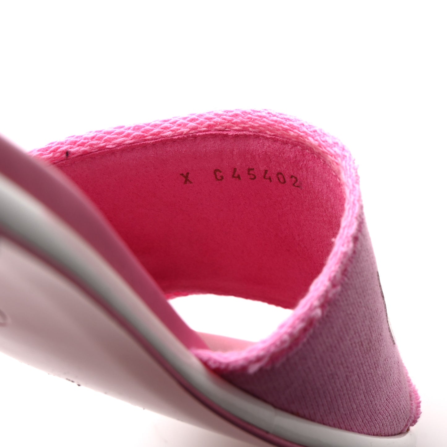 Cotton Logo Mule Sandals 40 Pink White