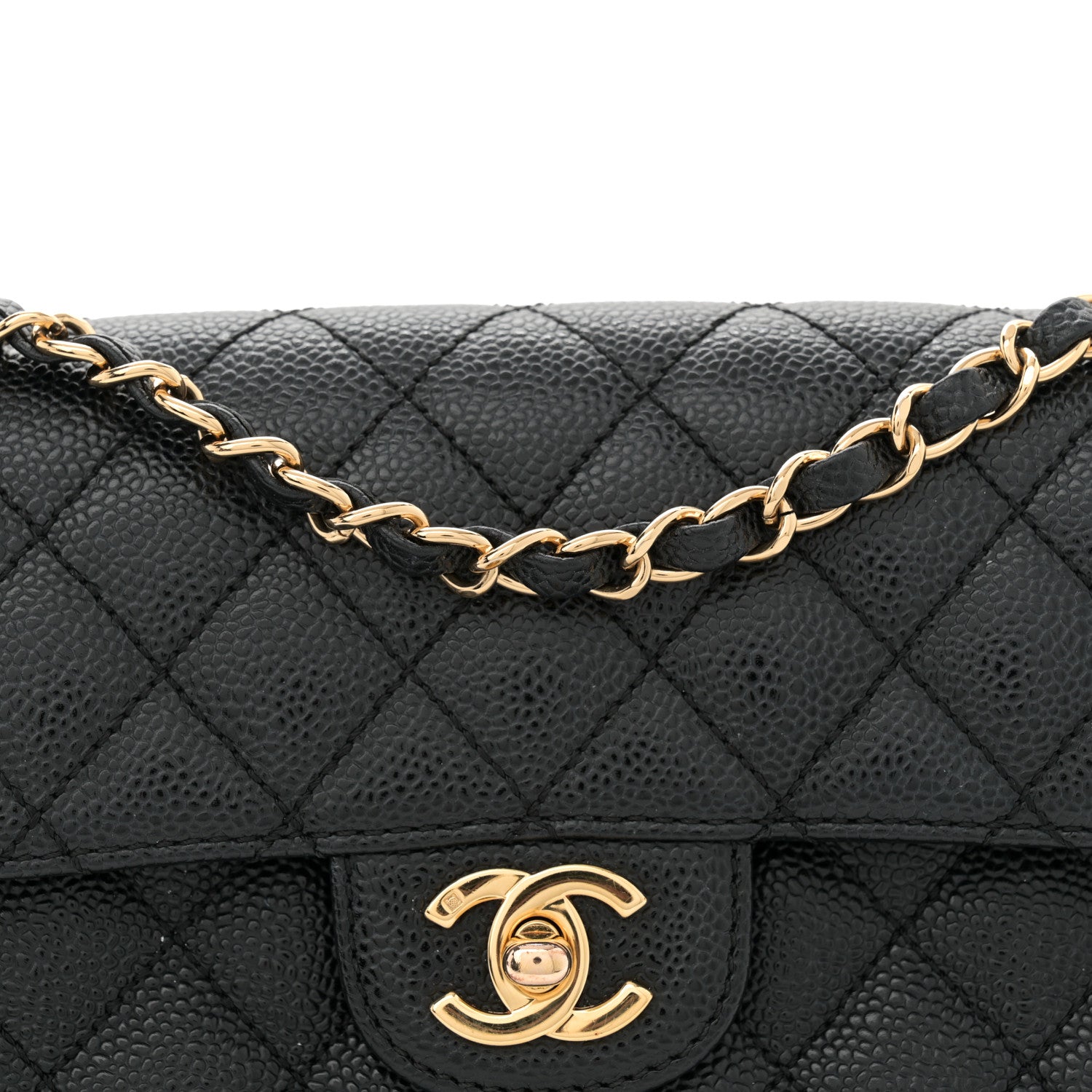Chanel Caviar Quilted East West Flap Black 8 of 11