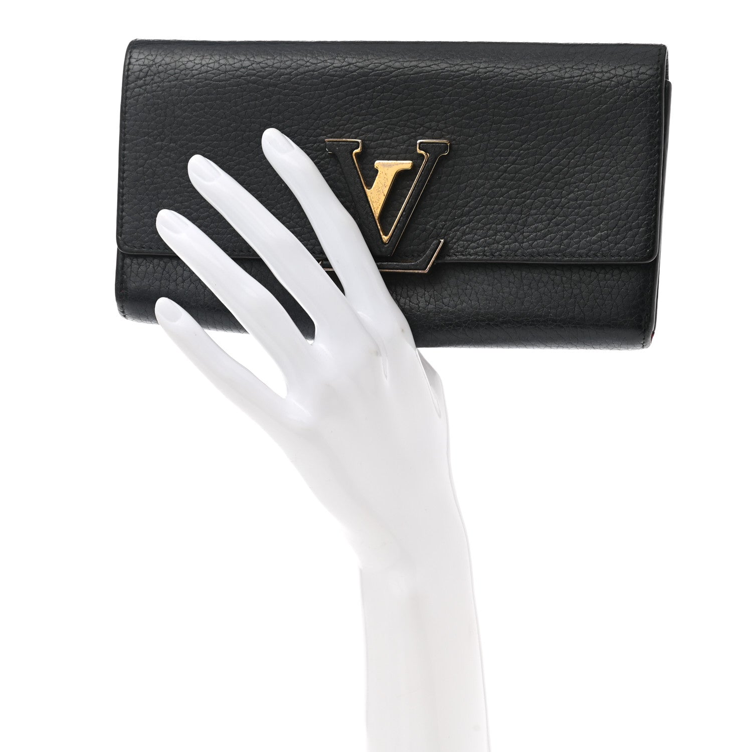 Louis Vuitton Taurillon Capucines Wallet Black 3 of 12
