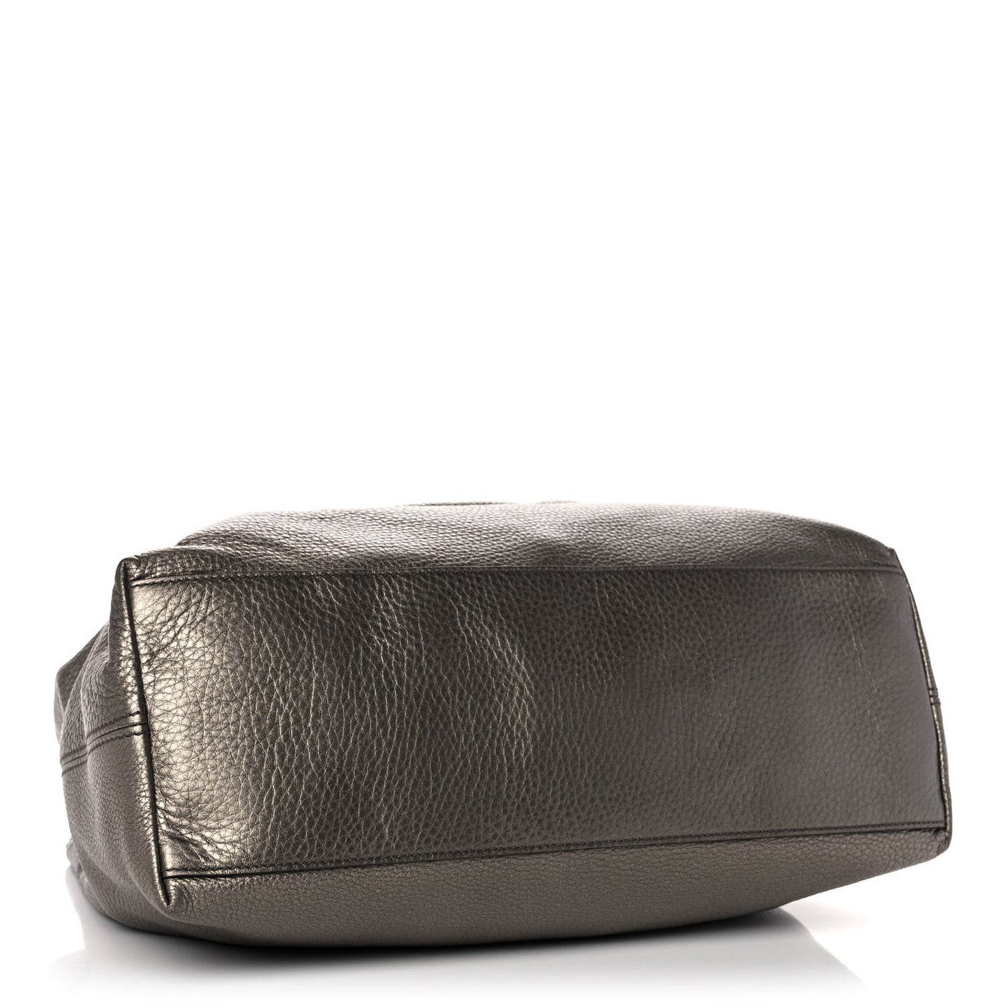 Metallic Pebbled Calfskin Medium Soho Chain Shoulder Bag Sasso