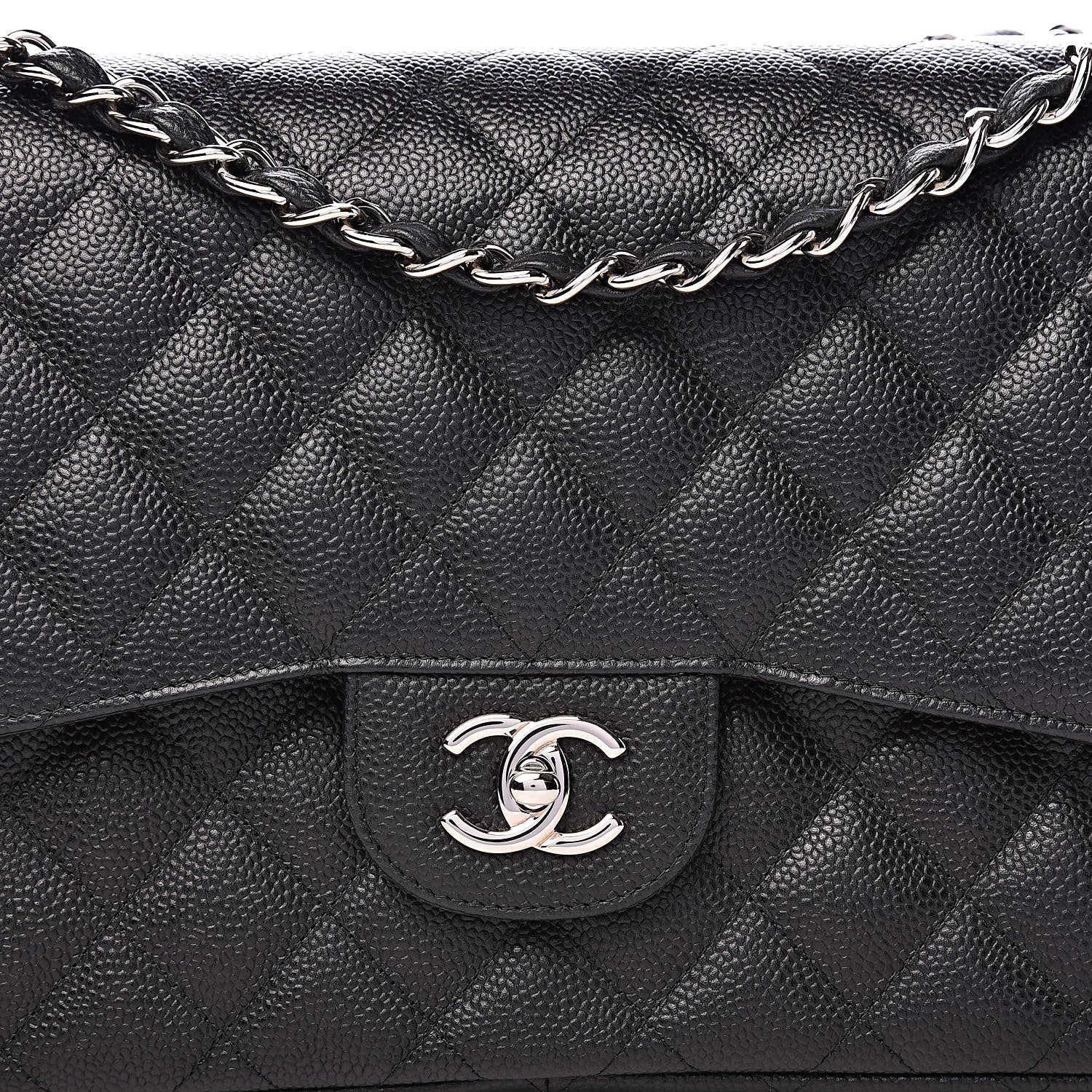 Chanel Caviar Quilted Jumbo Double Flap Black 10 of 11