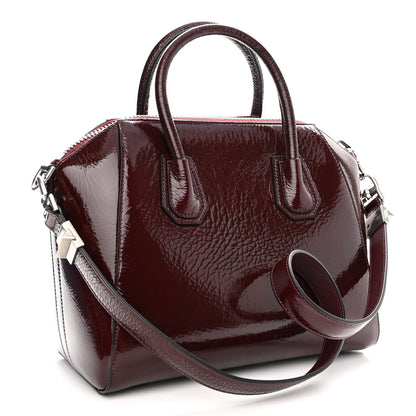 Givenchy Crinkled Patent Calfskin Small Antigona Aubergine 3 of 9