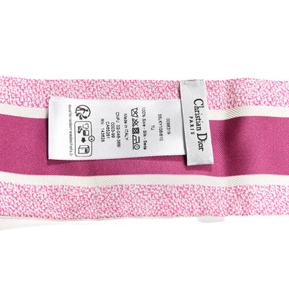 Christian Dior Silk Star Mitzah Scarf Pink 3 of 3