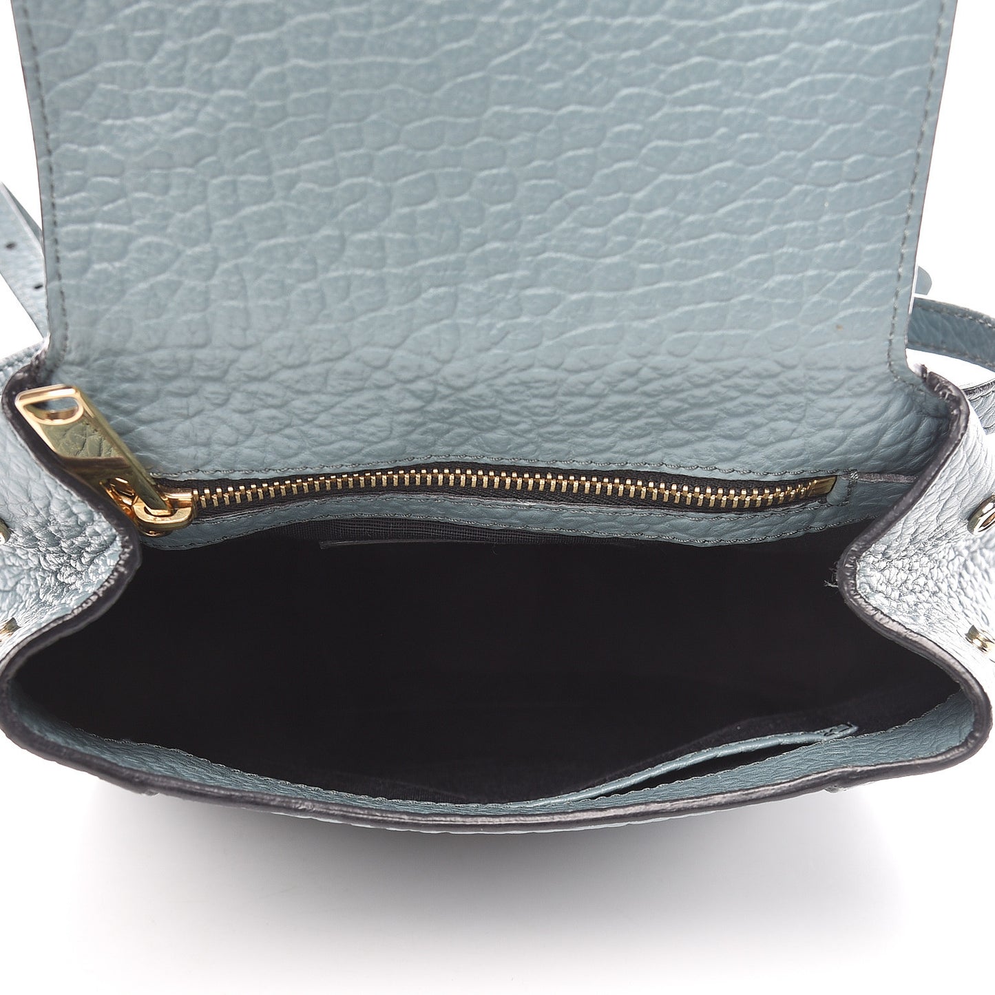 Grainy Calfskin Shoulder Bag Turquoise