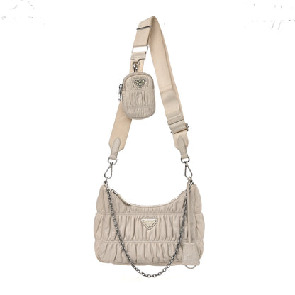Prada Nappa Gaufre Re-Edition 2005 Shoulder Bag Talco 1 of 13