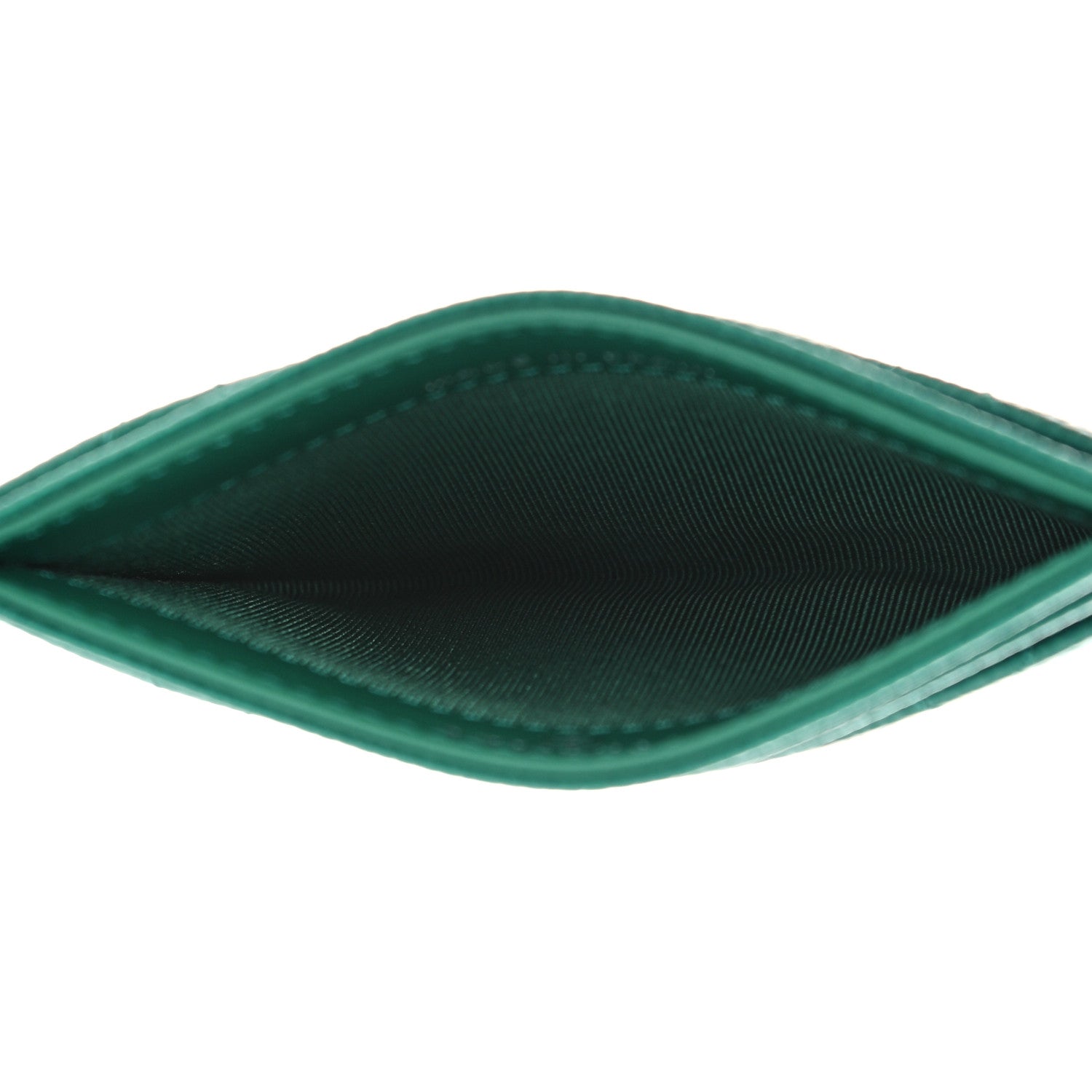 Chanel Metallic Caviar Quilted Card Holder Green 5 of 10