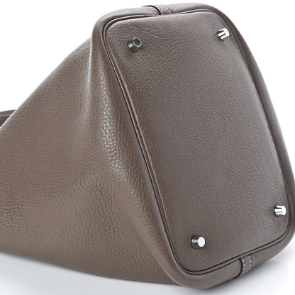 Hermes Taurillon Clemence Picotin Lock 22 MM Etoupe 8 of 10