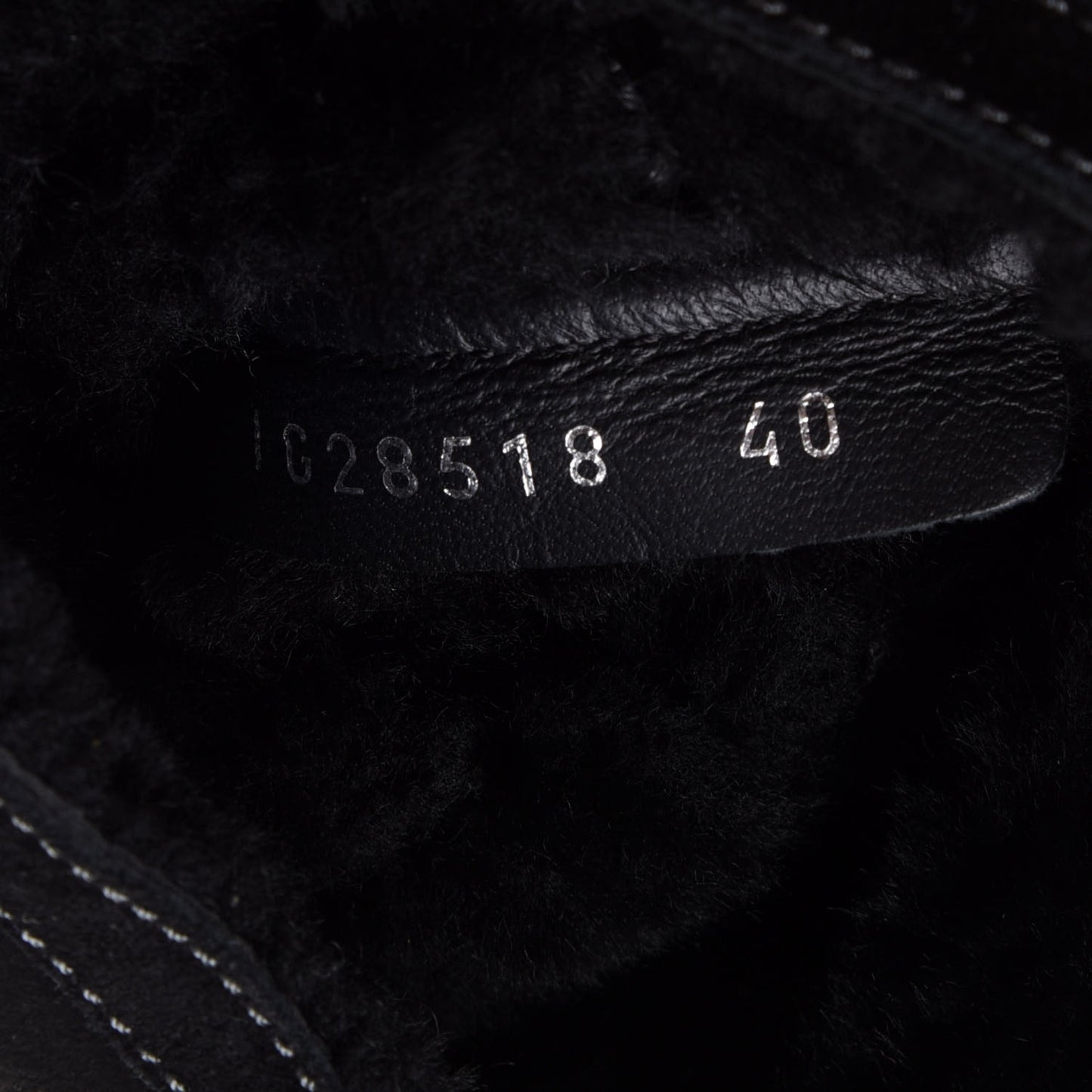 Suede Quilted Shearling High Boots 40 Black