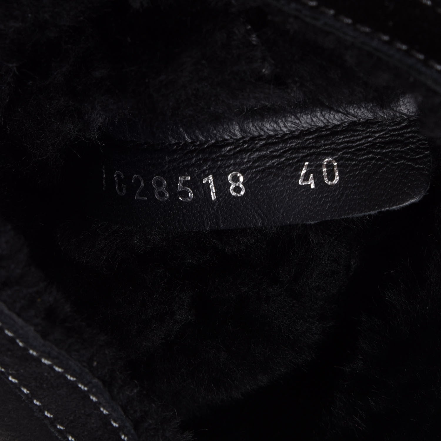 Chanel Suede Quilted Shearling High Boots 40 Black 7 of 12