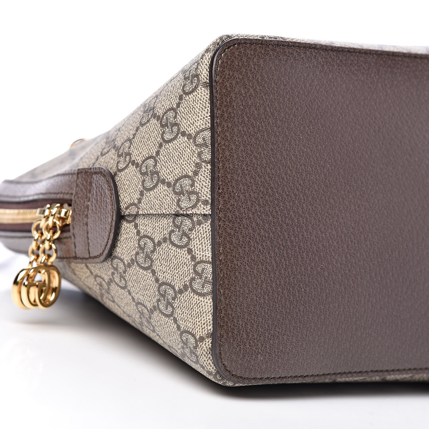 Gucci GG Supreme Monogram Web Medium Ophidia Top Handle Dome Bag Brown 9 of 13