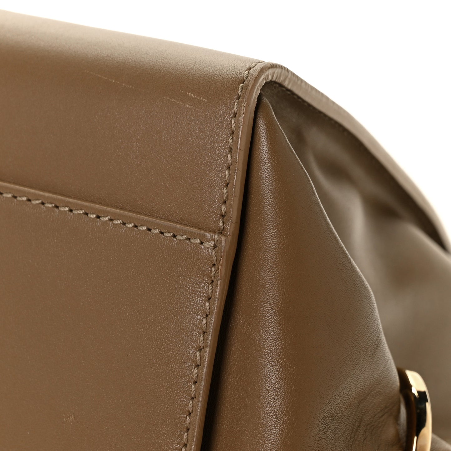Calfskin Sofia Gancini Satchel Brown