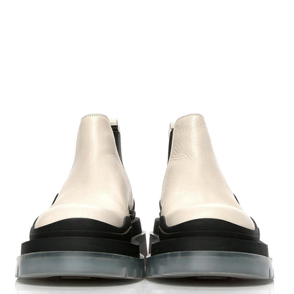 Bottega Veneta Calfskin The Tire Cropped Chelsea Boots 37 Wax Black Transparent 2 of 4