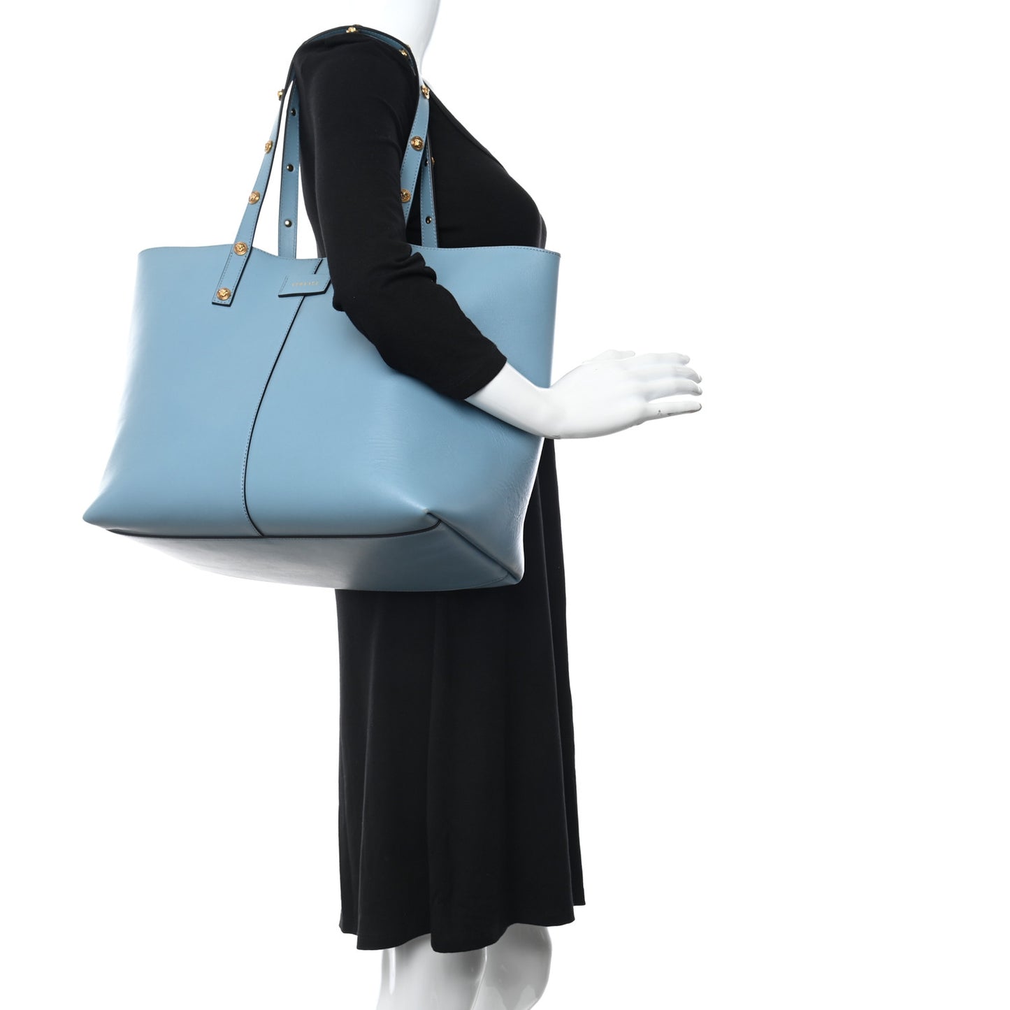 Calfskin Palazzo Tote Light Blue