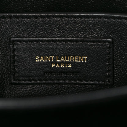 Saint Laurent Denim Suede Monogram Medium Solferino Soft Satchel Blue Cinnamon 7 of 11