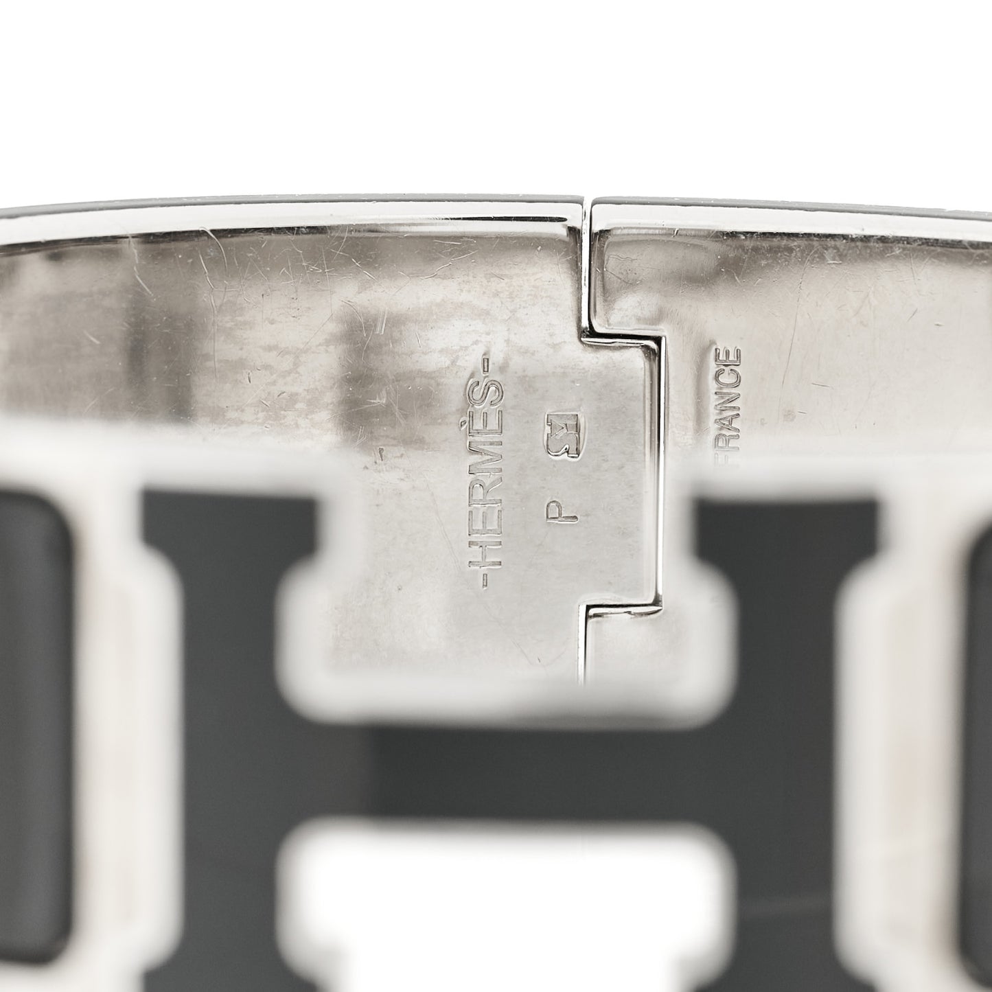 Enamel Wide Clic Clac H Bracelet PM Black